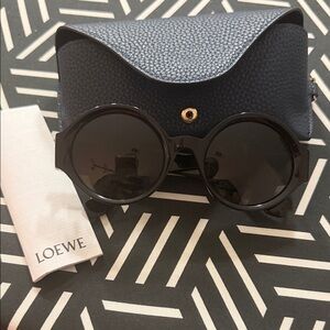 Loewe Elegant Black Round Sunglasses